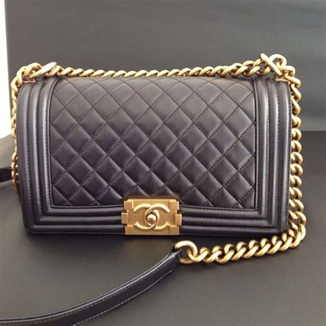 chanel boy bag small gold chain|chanel bag with gold hardware.